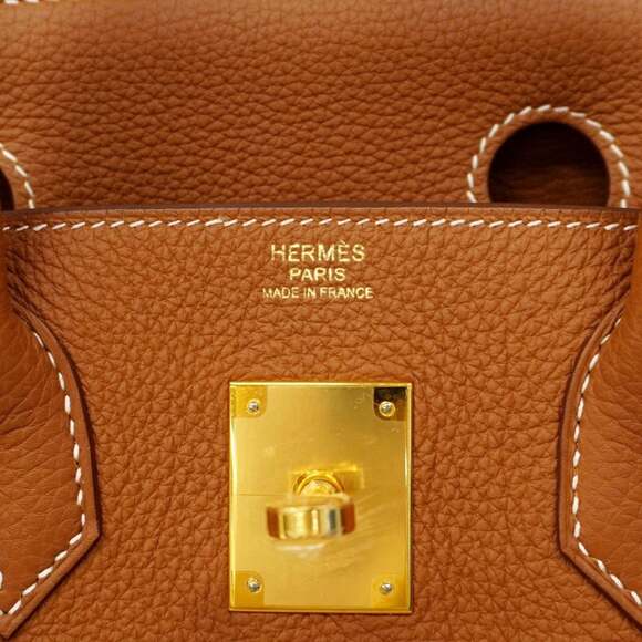 Hermes Birkin 30 handbag, Taurillon Novillo leather, gold, C stamp, women's. - Picture 5 of 13